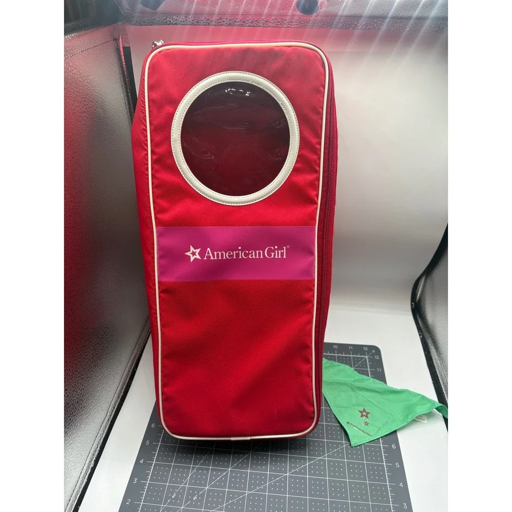 American Girl Doll Starry Doll Carrier Red Pink Backpack Case GBP62 with Bandana